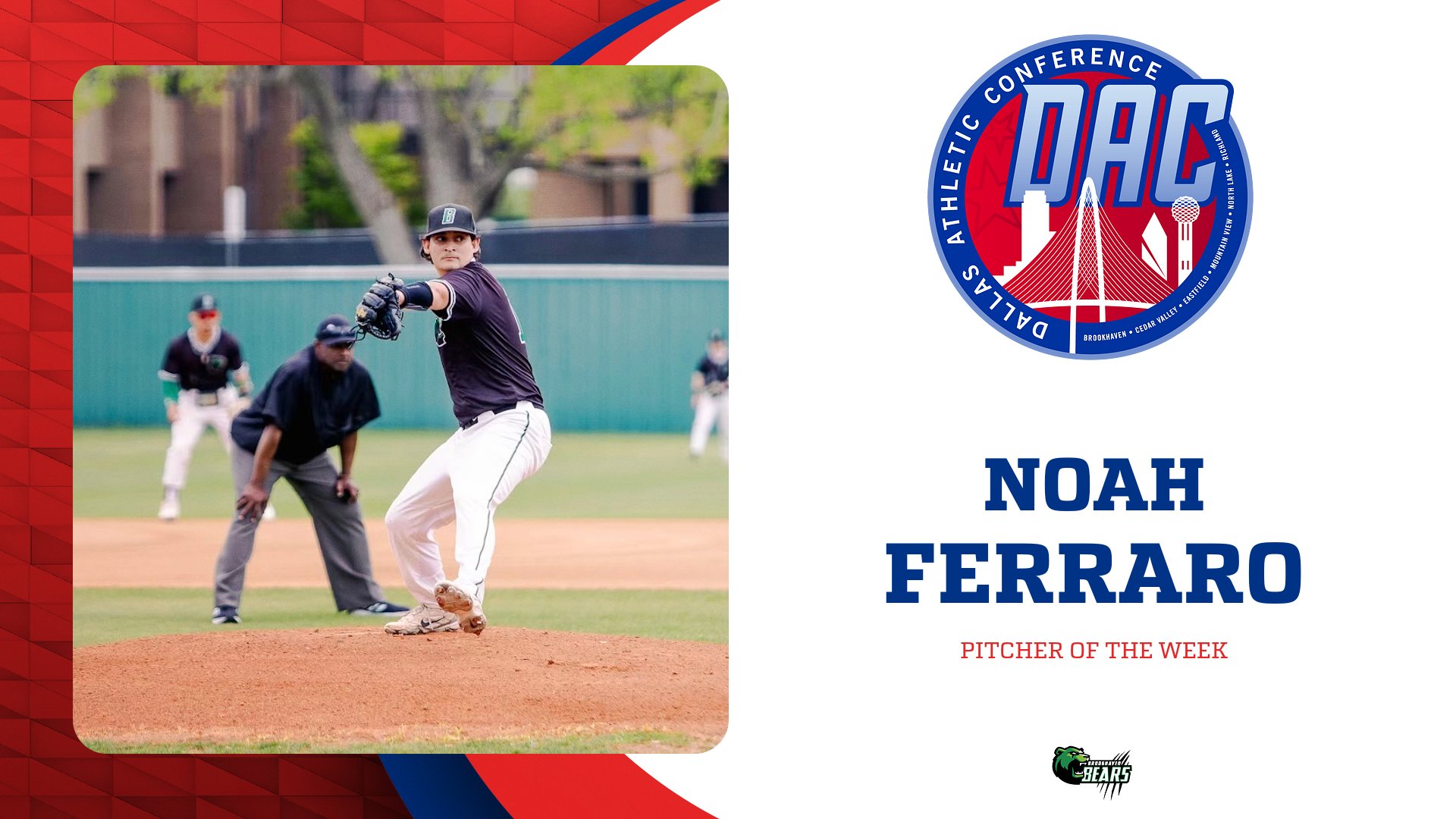 Ferraro Named DAC Pitcher of Week