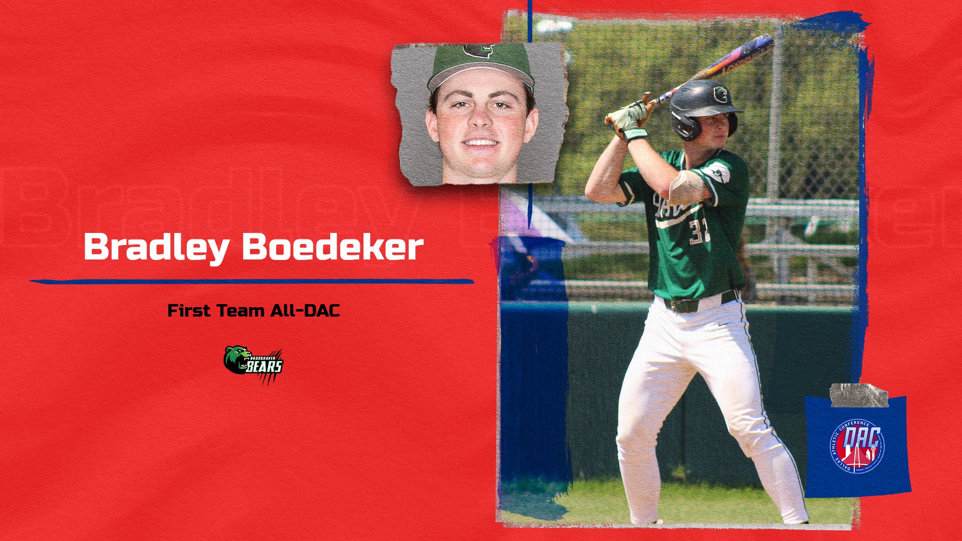 Boedeker Voted First Team All-DAC, Bears Win 7 Awards