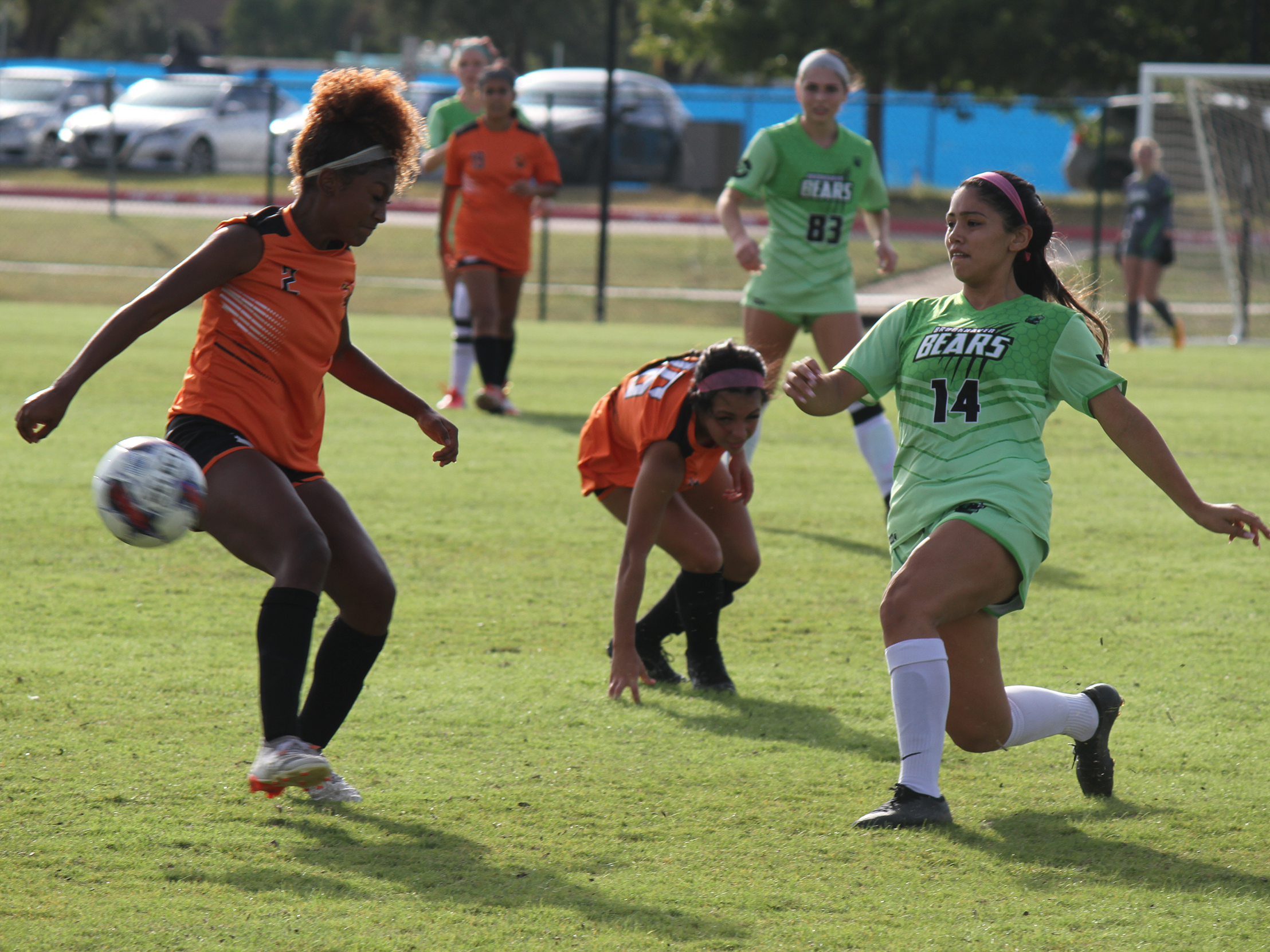 Isis Balderas and Dallas College Brookhaven beat Dallas College Cedar Valley, 4-0, in the NJCAA DIII Mid-South District semifinals Thursday. 