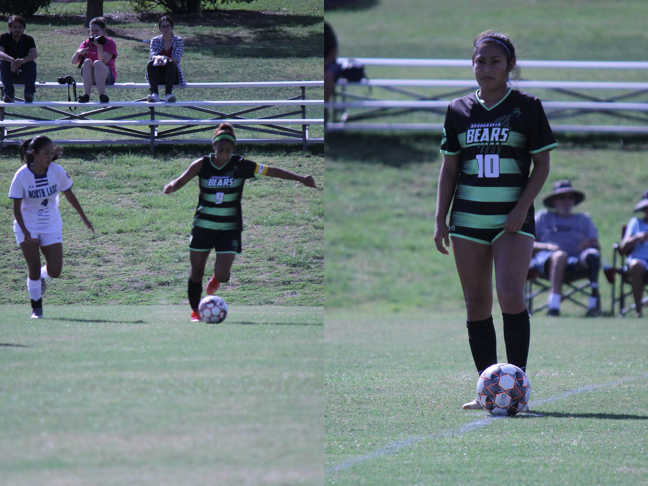 Dallas College Brookhaven's Meleni Lorenzo and Ivelyn Jimenez were named Dallas Athletic Conference women's soccer Players of the Week. 